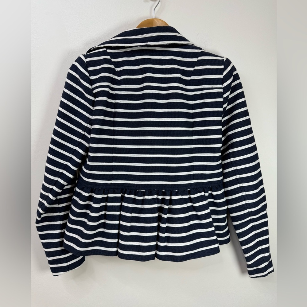 NANETTE LEPORE Navy Striped Women's Jacket / Blazer Women’s size 4 - Picture 4 of 9